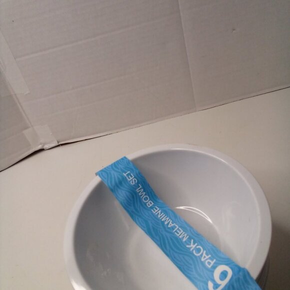 Melamine Bowl Set Lot of 6 Pink With Lemons Shabby Chic - Picture 9 of 9